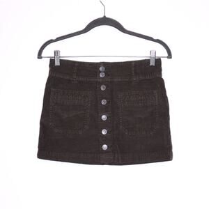 WE THE FREE Free People Joanie Corduroy Mini Skirt Olive Green Women's 24L